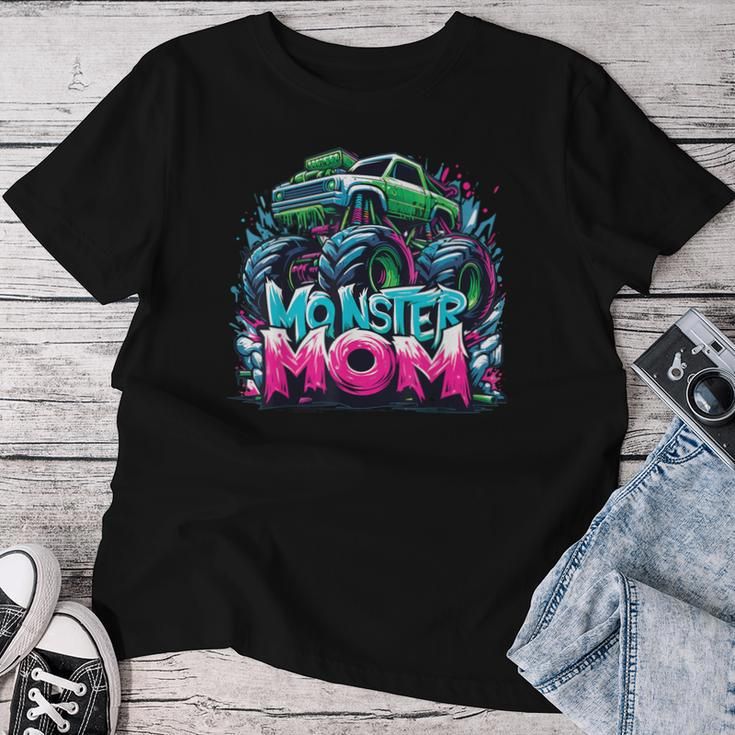 Monster Truck Mom Of The Birthday Boy Matching Family Women T-shirt Funny Gifts