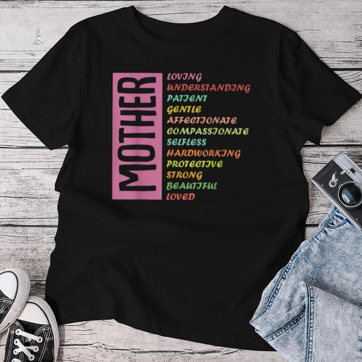 Mother Meaning I Love Mom Women T-shirt Funny Gifts