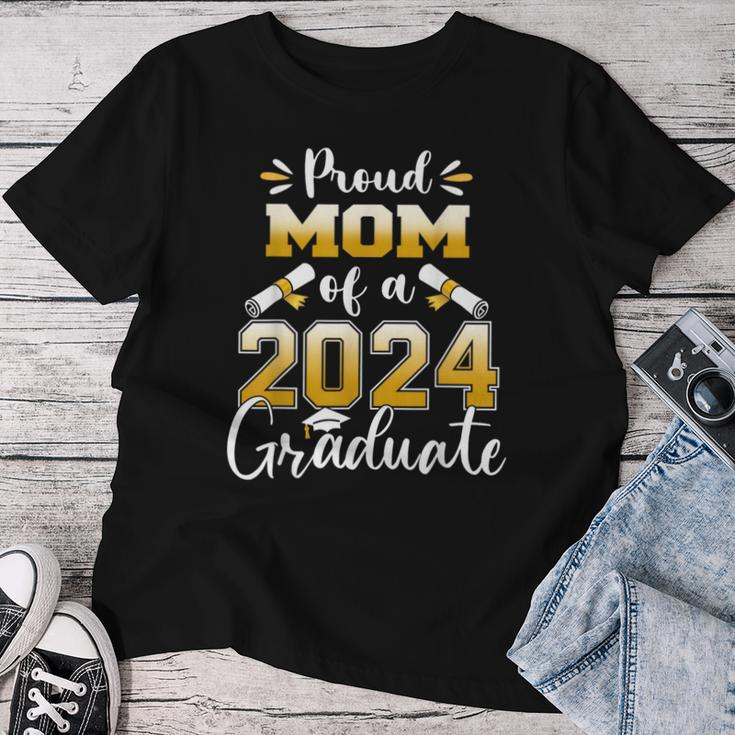 Mother Senior 2024 Proud Mom Of A Class Of 2024 Graduate Women T-shirt Personalized Gifts