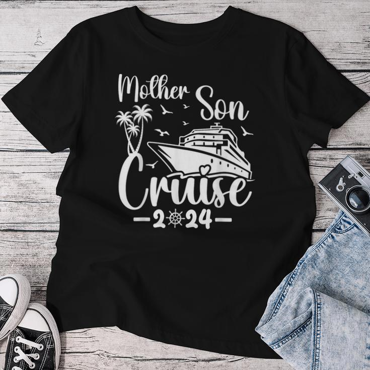 Mother Son Cruise 2024 Family Mom Son Matching Vacation Trip Women T-shirt Funny Gifts