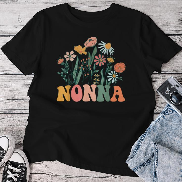 New Nonna Wildflower First Birthday & Baby Shower Women T-shirt Personalized Gifts
