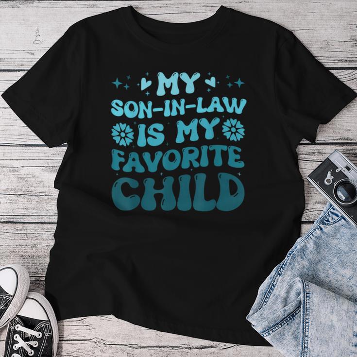 Niedlich Für Mama Und Papa My Son In Law Is My Favorite Child T-shirt Frauen Lustige Geschenke