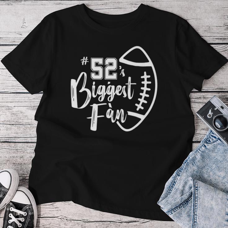 Nummer 52'S Größte Fan Fußball Spieler Mama Papa Familie T-shirt Frauen Lustige Geschenke