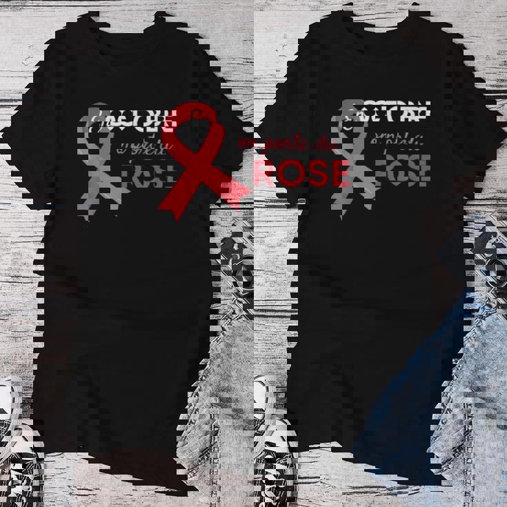 Tee Shirt Octobre Rose Femme Manches Courtes Col Rond