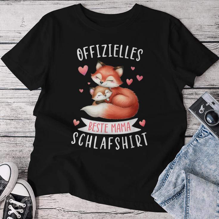 Offizielles Beste Mama Schlaf Muttertag Fuchs Mama T-shirt Frauen Lustige Geschenke