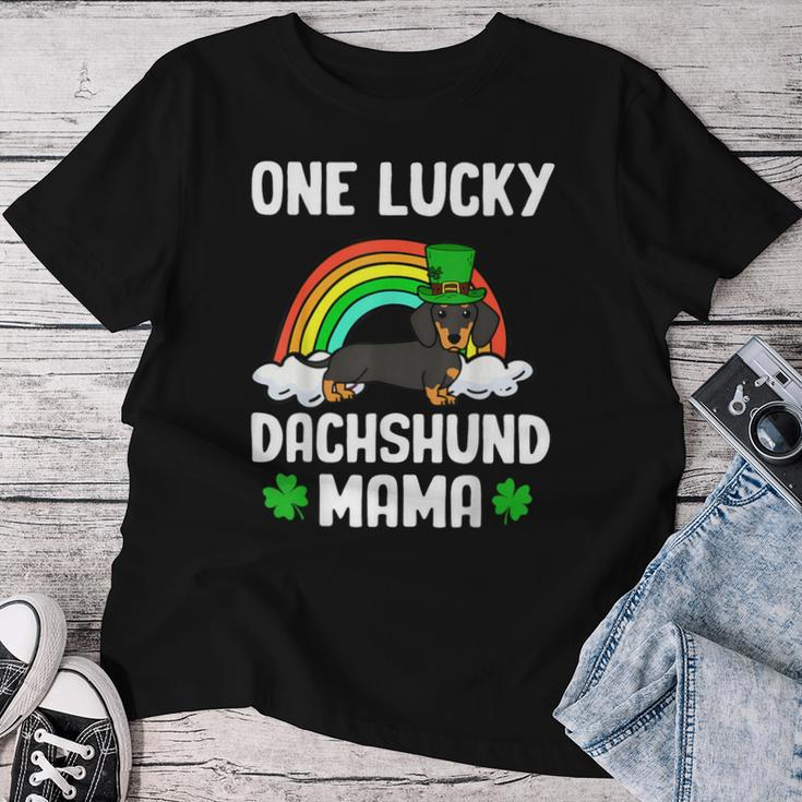 One Lucky Dachshund Mama Dog St Patrick's Day Women T-shirt Unique Gifts