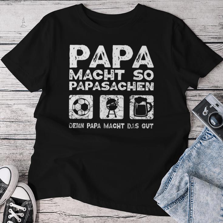 Papa Macht Das Gutater Hobby Football Grilling Beer Slogan T-shirt Frauen Lustige Geschenke