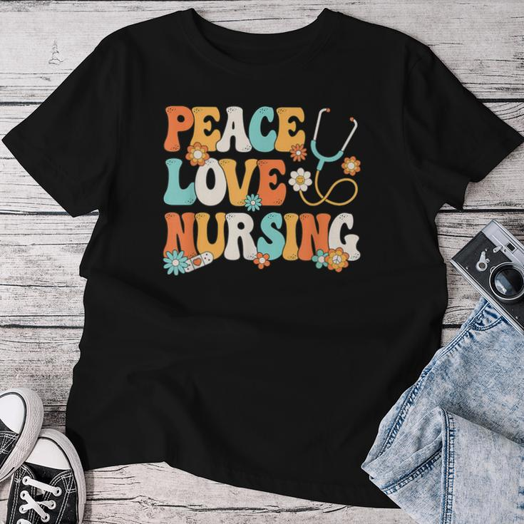 Groovy Nurse Gifts, Peace Love Nursing Shirts