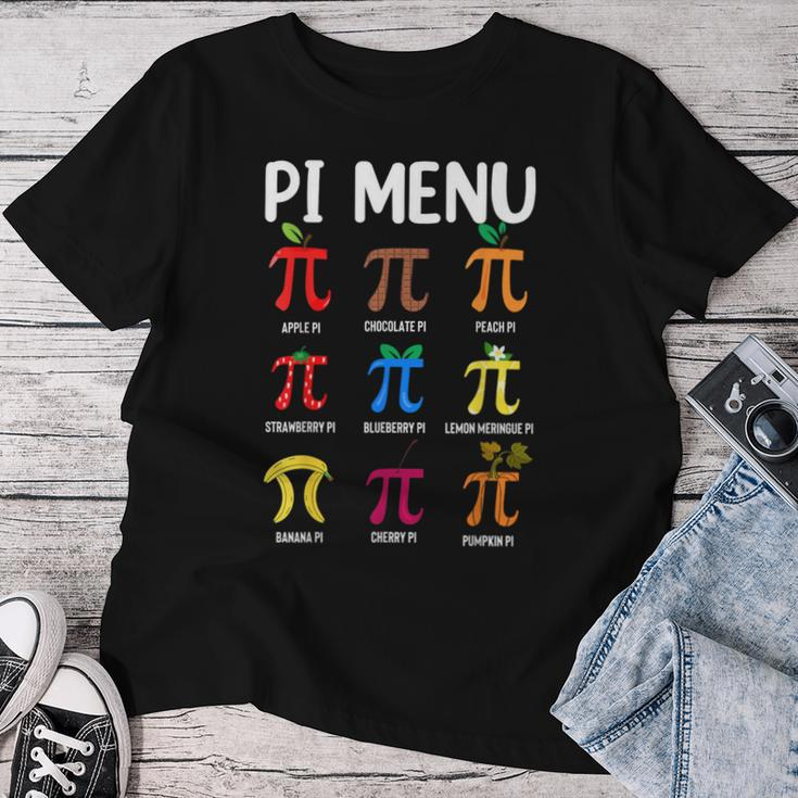Pi Menu 314 Pi Symbol Math Teacher Happy Pi Day Women T-shirt Funny Gifts