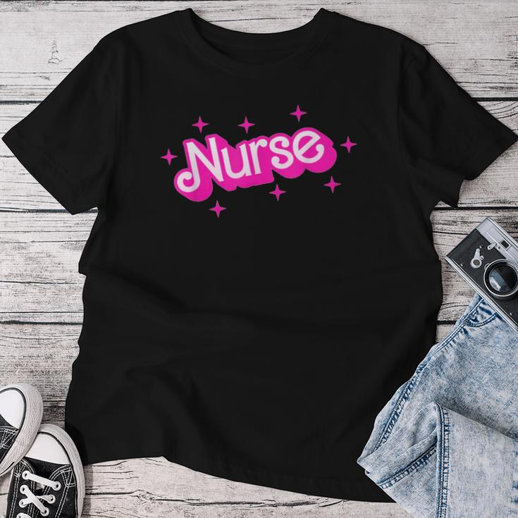 Pink Retro Nurse Appreciation Nursing Profession Rn Lpn Np Women T-shirt Funny Gifts
