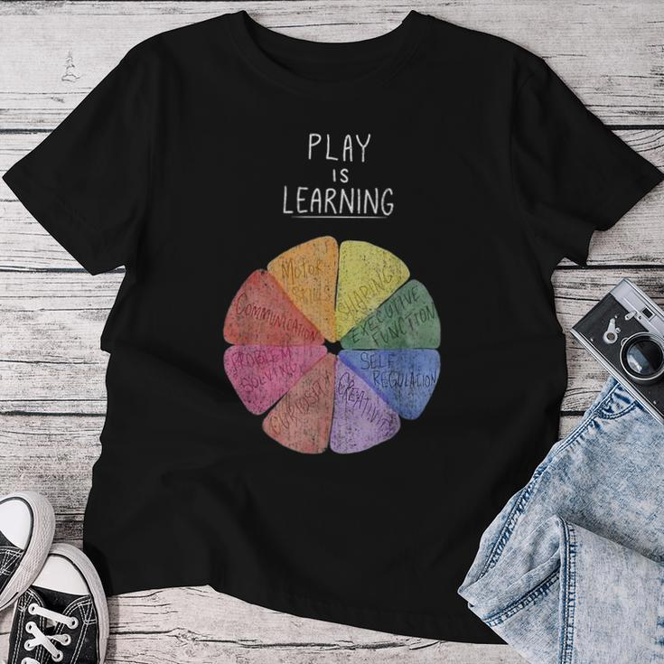 Play Is Learning Teacher T- Teacher Life Kindergarten Teac Women T-shirt Funny Gifts