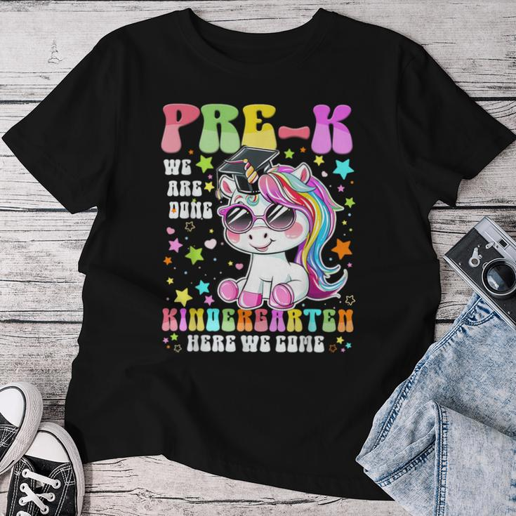 Pre-K Graduation 2024 Cute Unicorn Girl Preschool Graduation Women T-shirt Funny Gifts