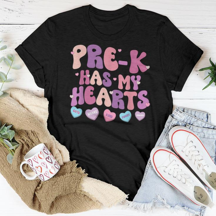 Pre-K Has My Heart Valentines Day Teacher Student Women T-shirt Funny Gifts