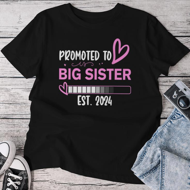Promoted To Big Sister 2024 First Time Big Sister New Women T-shirt Funny Gifts