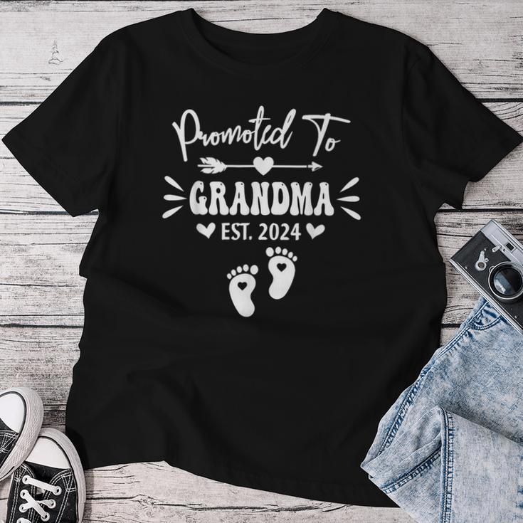 Promoted To Grandma Est 2024 New Grandma Grandmother Women T-shirt Unique Gifts