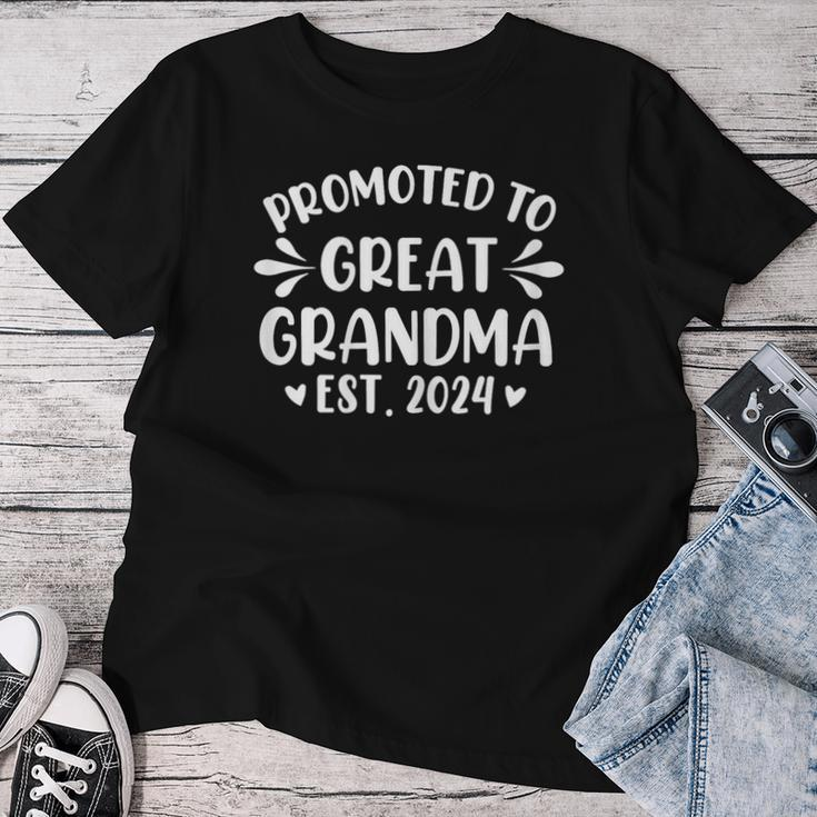 Promoted To Great Grandma 2024 Soon To Be Great Grandmother Women T-shirt Personalized Gifts
