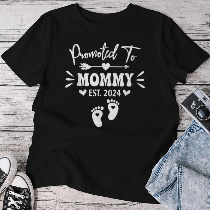 Promoted To Mommy Est 2024 New Grandma Grandmother Women T-shirt Funny Gifts