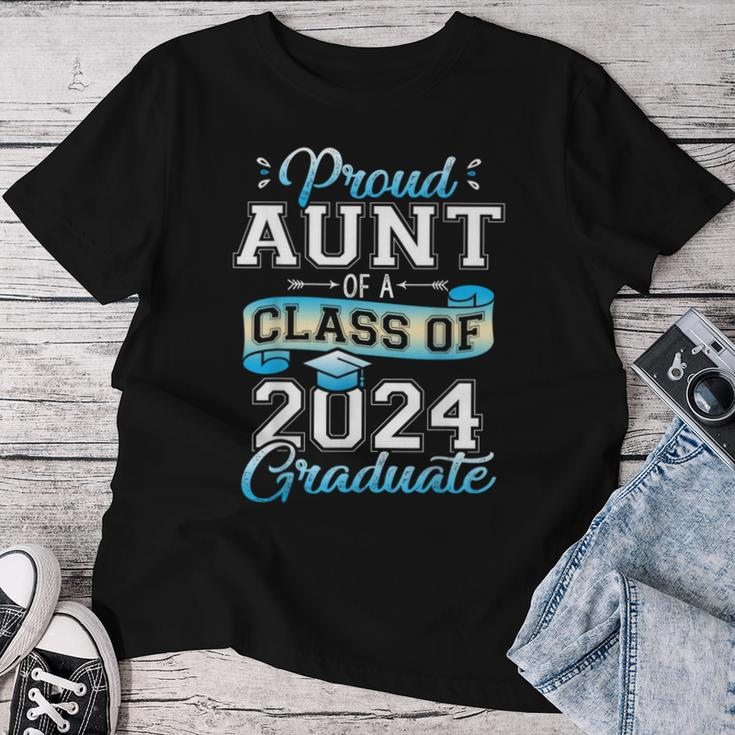 Proud Aunt Of A Class Of 2024 Graduate Senior 2024 Women T-shirt Funny Gifts