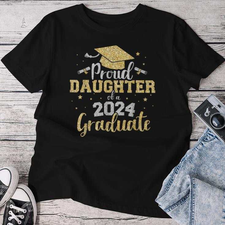 Proud Daughter Of A Class Of 2024 Graduate Senior Graduation Women T-shirt Funny Gifts
