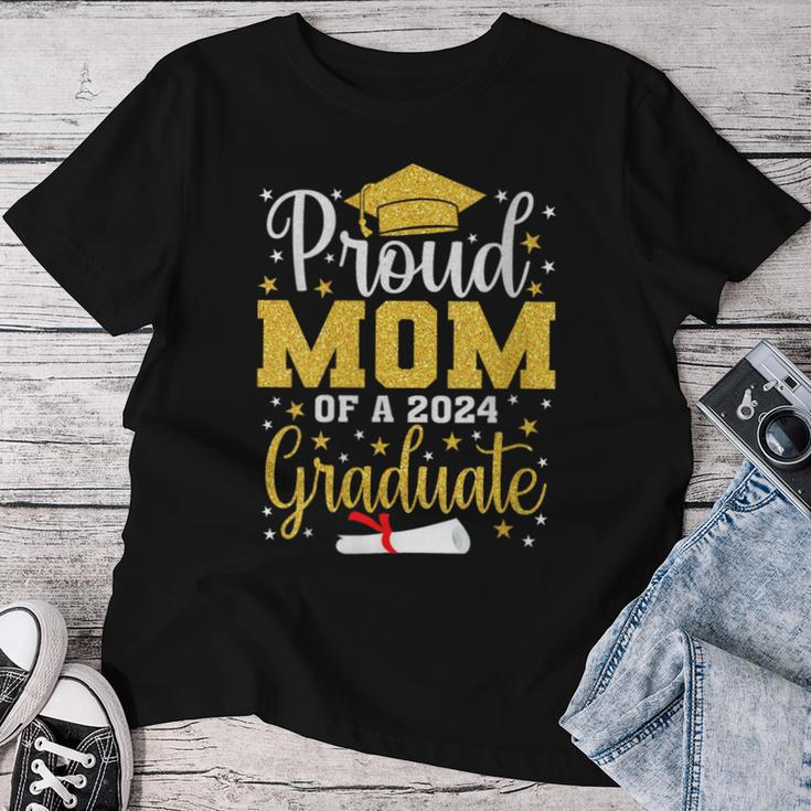 Proud Mom Of A 2024 Graduate For Family Graduation Women T-shirt Funny Gifts