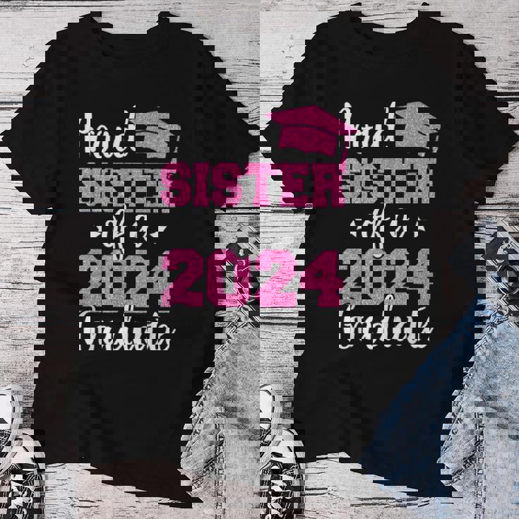 Proud Sister Of A Class Of 2024 Graduate Graduation 2024 Women T-shirt Unique Gifts