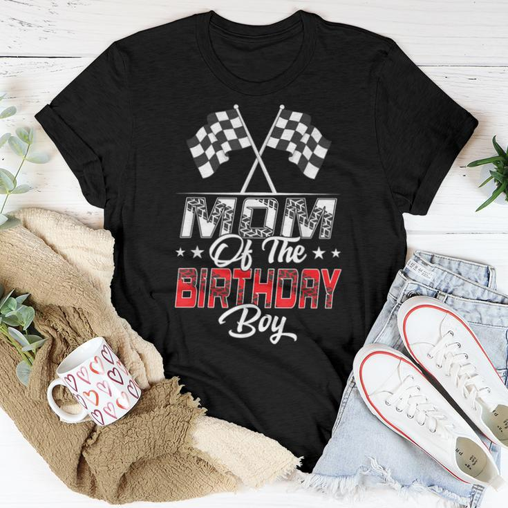 Race Car Mom Of The Birthday Boy Racing Family Pit Crew Women T-shirt Unique Gifts