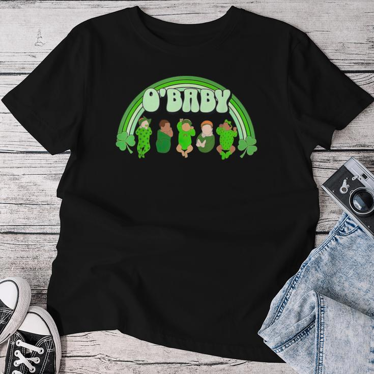 Rainbow Labor And Delivery Nurse Saint Patrick's Day Nicu Women T-shirt Funny Gifts