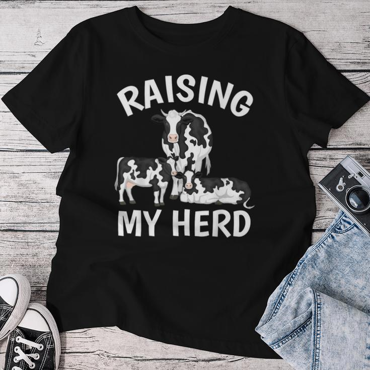 Raising My Herd Farmer Mom Cow Calves Lover Mother's Day Women T-shirt Unique Gifts
