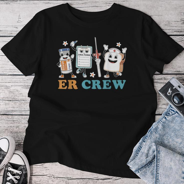 Retro Er Crew Emergency Room Er Ed Nurse Tech Women T-shirt Funny Gifts