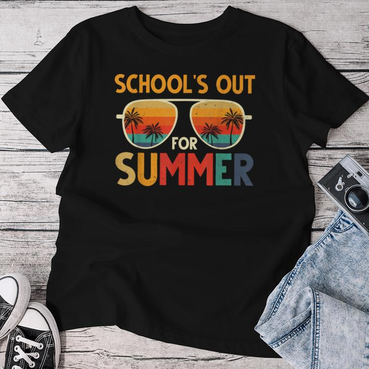 Retro Schools Out For Summer Last Day Of School Teacher Boy Women T-shirt Unique Gifts