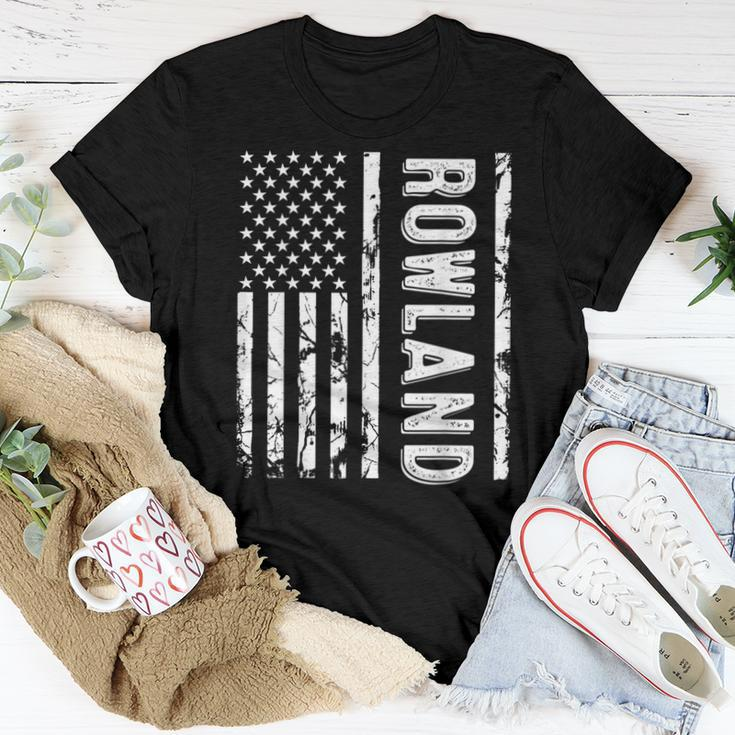 Rowland Last Name Surname Team Rowland Family Reunion Women T-shirt Funny Gifts