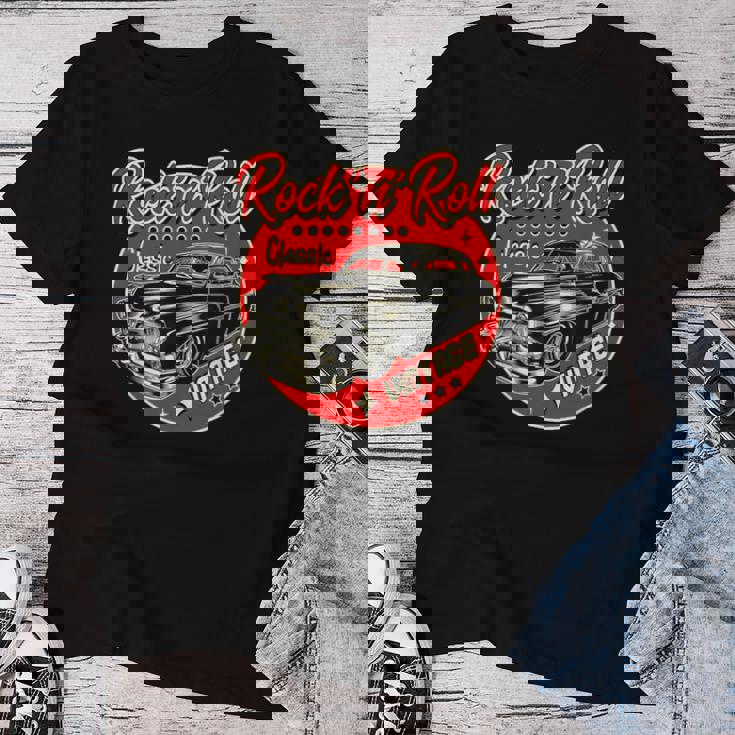 S Rockabilly Hombre Rockera Coches Clásicos Camiseta de mujer Regalos divertidos