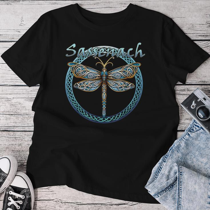 Sassenach Gaelic Dragonfly Scottish Outlander Women T-shirt Funny Gifts