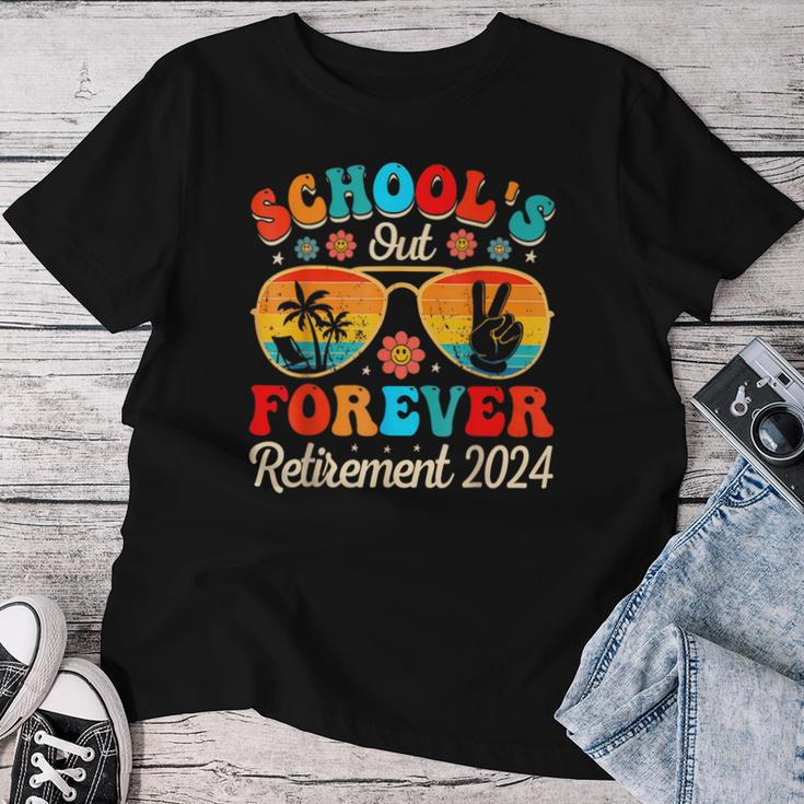 Schools Out Forever Retirement Teacher Retired Last Day Women T-shirt Funny Gifts