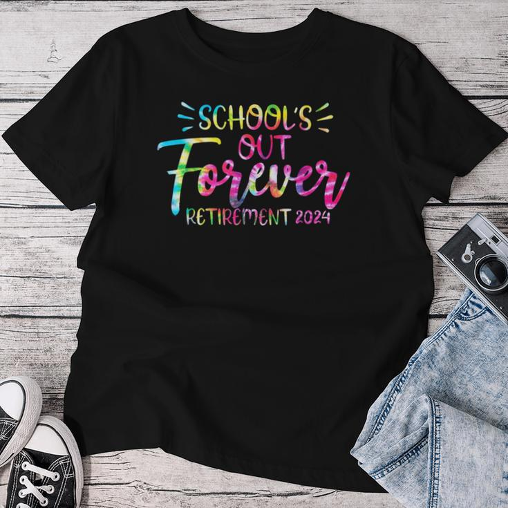 Schools Out Forever Teacher Retirement 2024 Women T-shirt Funny Gifts