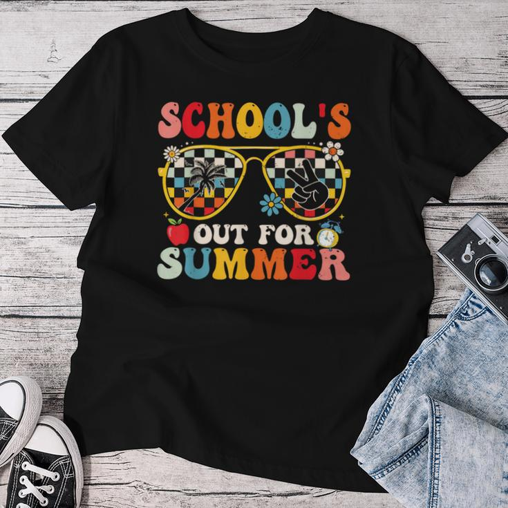 Schools Out For Summer Groovy Last Day Of School Teacher Women T-shirt Funny Gifts
