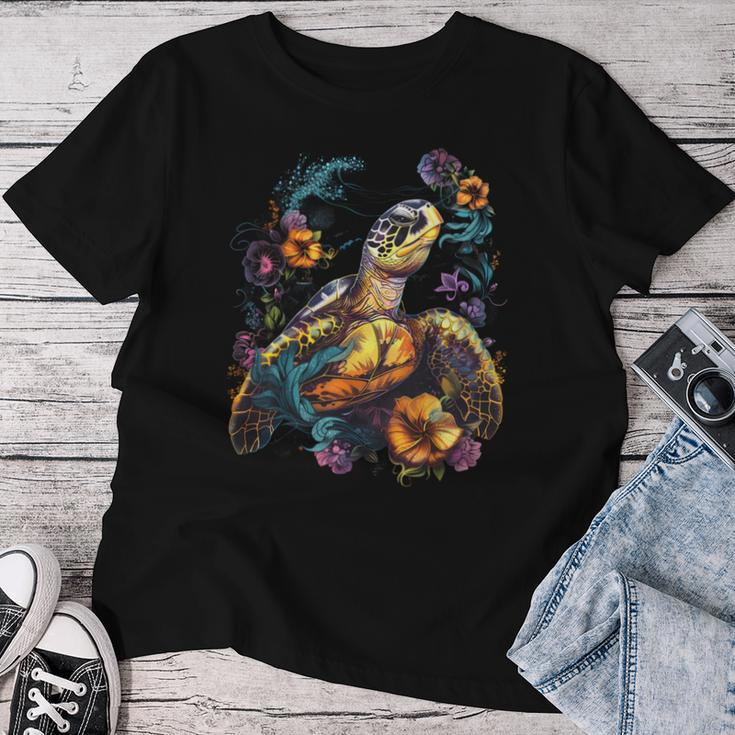 Sea Turtle Beach Lover Ocean Animal Graphic Novelty Womens Women T-shirt Funny Gifts