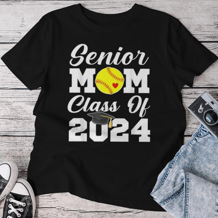 Senior Mom Class Of 2024 Softball Mom Graduation Graduate Women T-shirt Funny Gifts