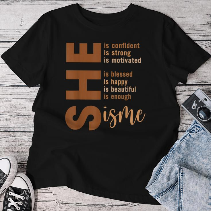 She Is Me Strong Educated Blessed Black History Girls Women T-shirt Unique Gifts