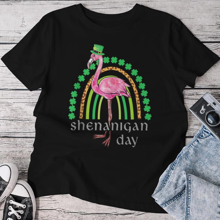Shenanigan Squad St Paddys Day Irish Cute Flamingo Rainbow Women T-shirt Unique Gifts
