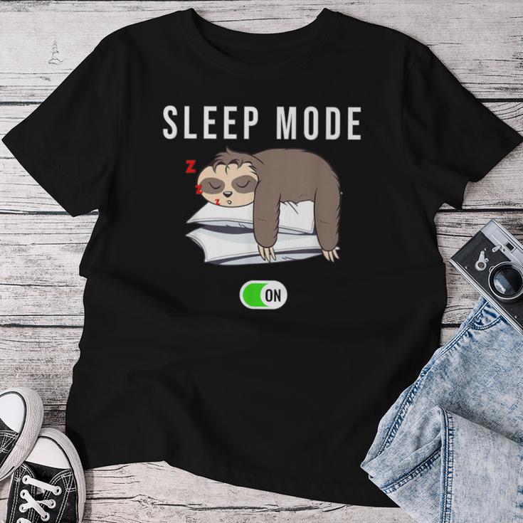 Sleep Mode Sloth Late Sleeper & Sleep Cap T-shirt Frauen Lustige Geschenke