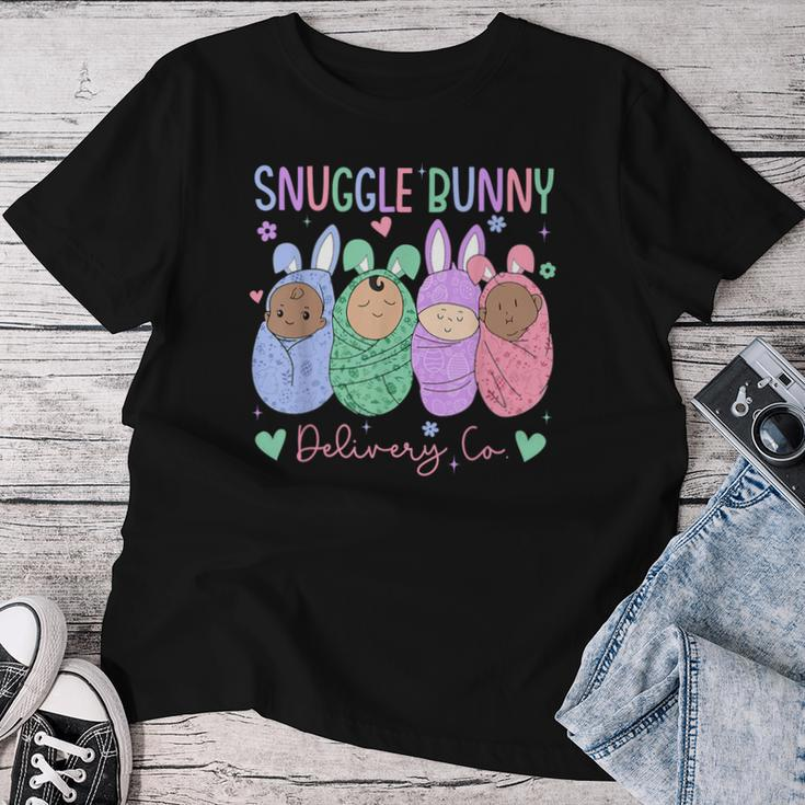 Snuggle Bunny Delivery Co Easter L&D Nurse Mother Baby Nurse Women T-shirt Personalized Gifts