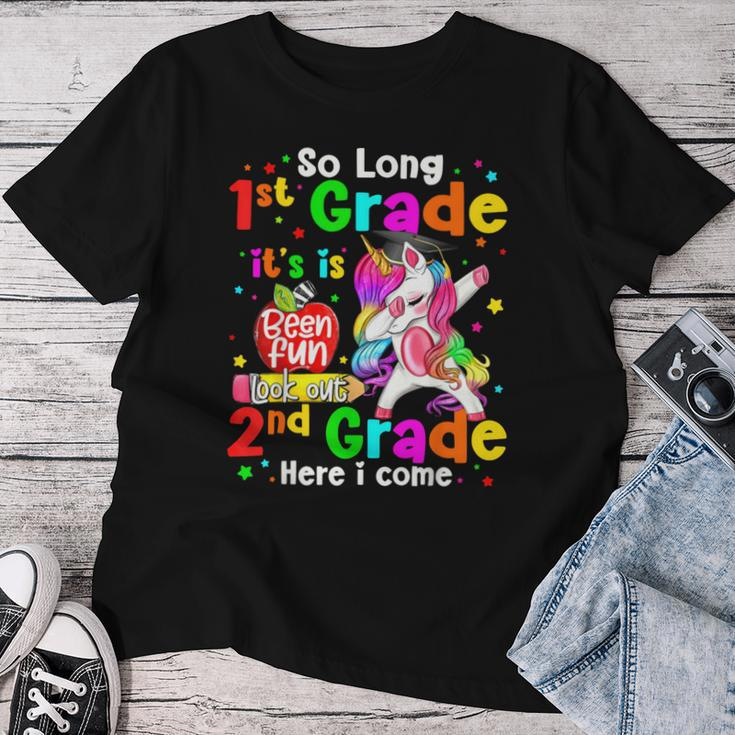 So Long 1St Grade Look Out 2Nd Grade Here I Come Unicorn Kid Women T-shirt Personalized Gifts