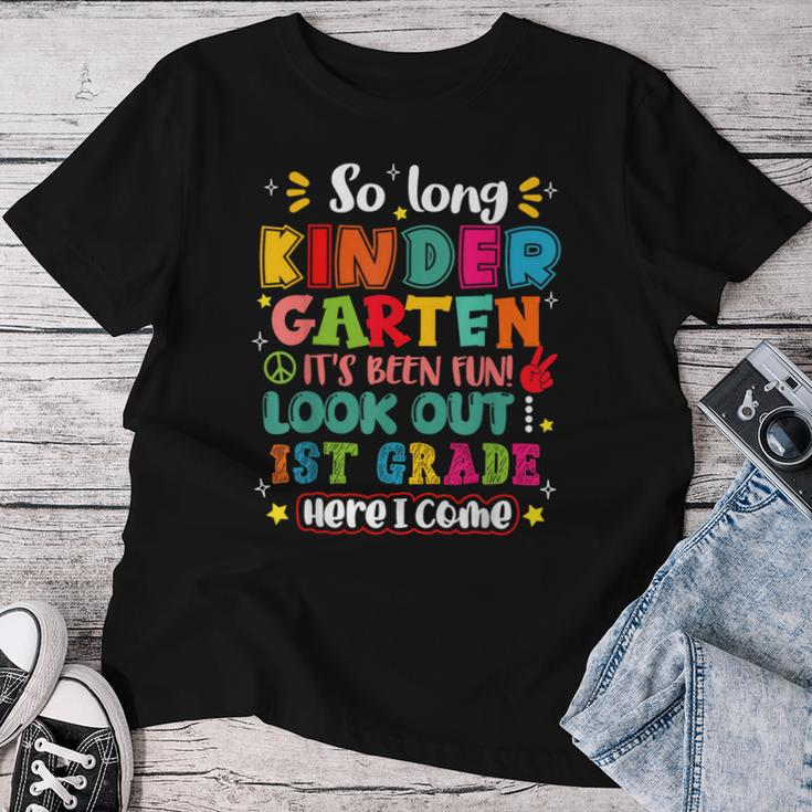 So Long Kindergarten Look Out 1St Grade Graduation Grad Women T-shirt Funny Gifts