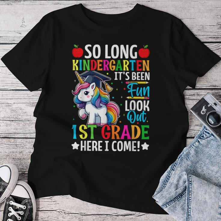 So Long Kindergarten Look Out First Grade Here I Come Girls Women T-shirt Funny Gifts