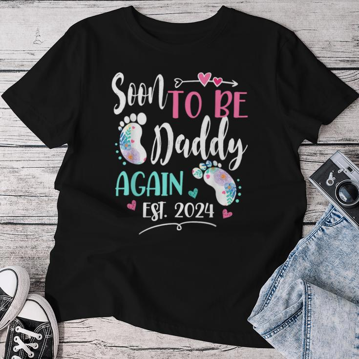 Soon To Be Daddy Again 2024 Mother's Day Women T-shirt Personalized Gifts