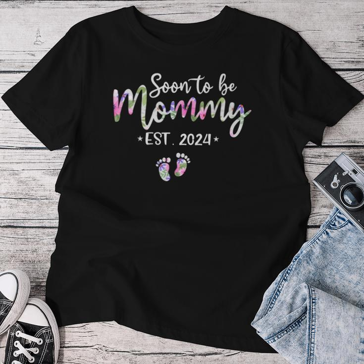 Soon To Be Mommy Mom Est 2024 Expect Baby Pregnancy Women T-shirt Funny Gifts