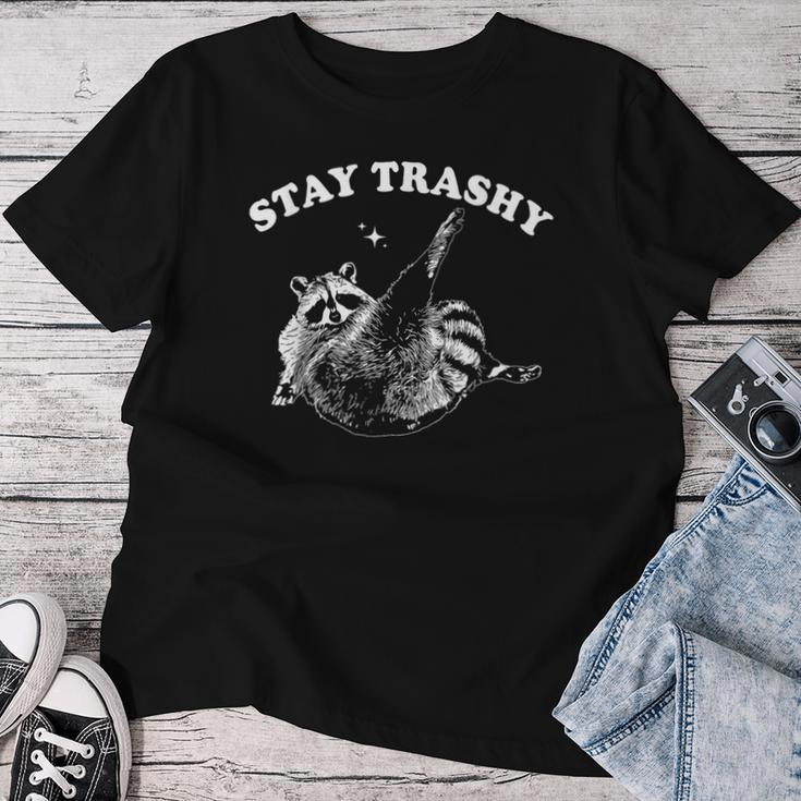 Stay Trashy Raccoon Trash Panda Raccoon Meme Women T-shirt Funny Gifts