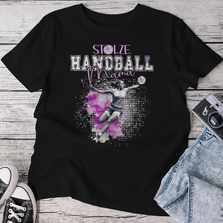 Stolze Handball Mama Mutter Einer Handball Player T-shirt Frauen Lustige Geschenke