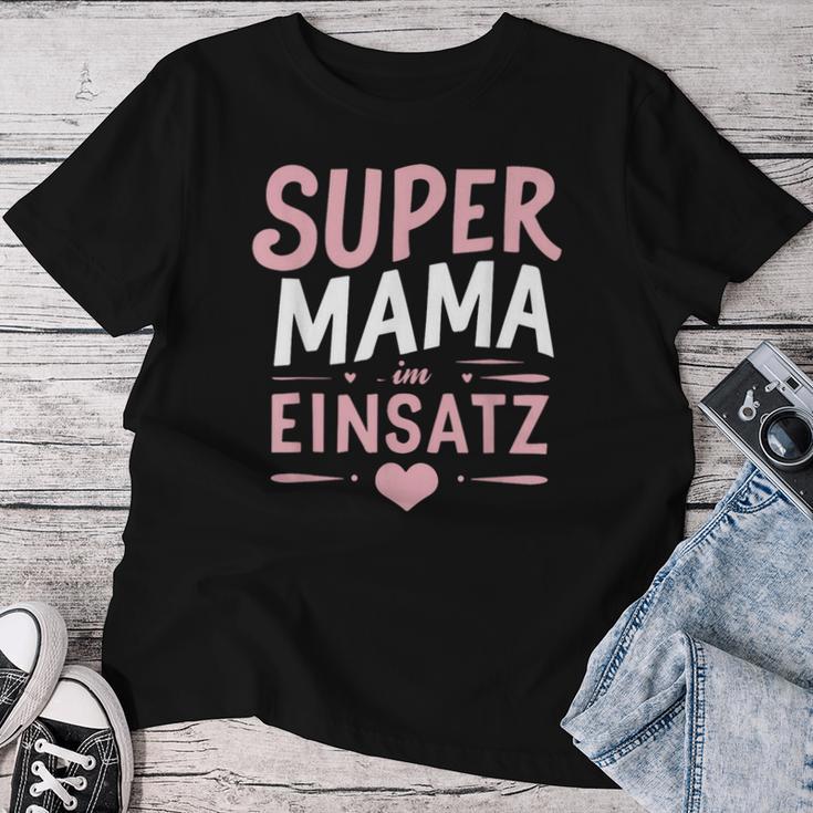 Supermama Im Einsatz Muttertag Beste Mama Baby Ankündigung T-shirt Frauen Lustige Geschenke